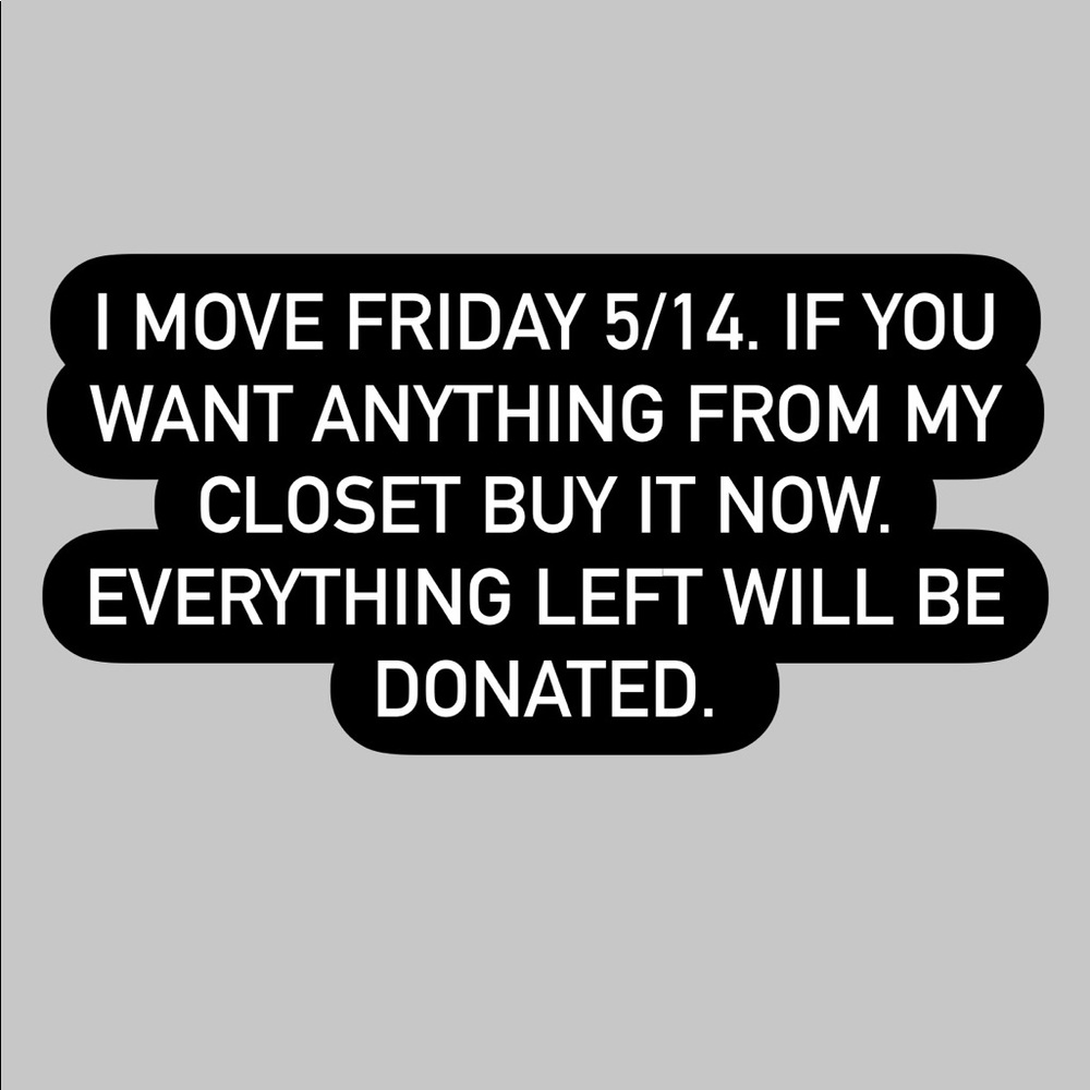 MOVING SALE